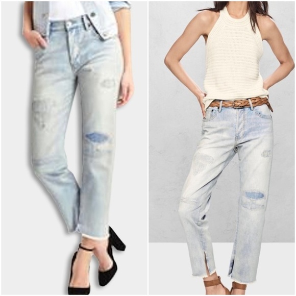 Gap Denim - GAP Vintage Straight Raw Hem Button Fly Jeans 27